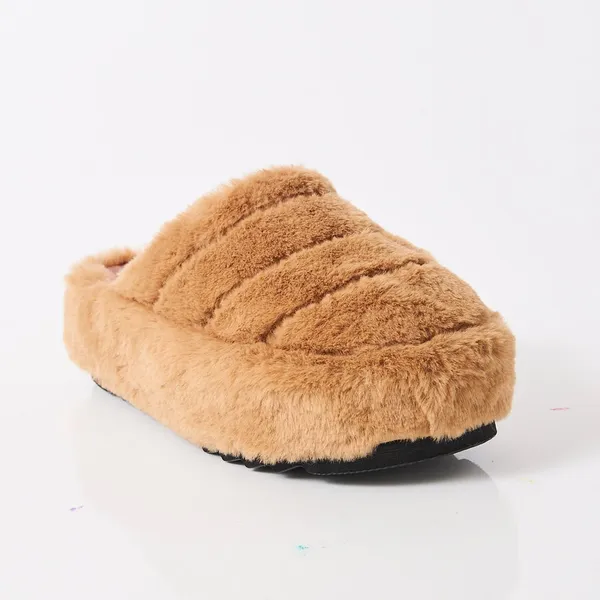 NWOT Free People - It’s A Vibe Platform Slippers Teddy Tan – Size 10 - Image 7