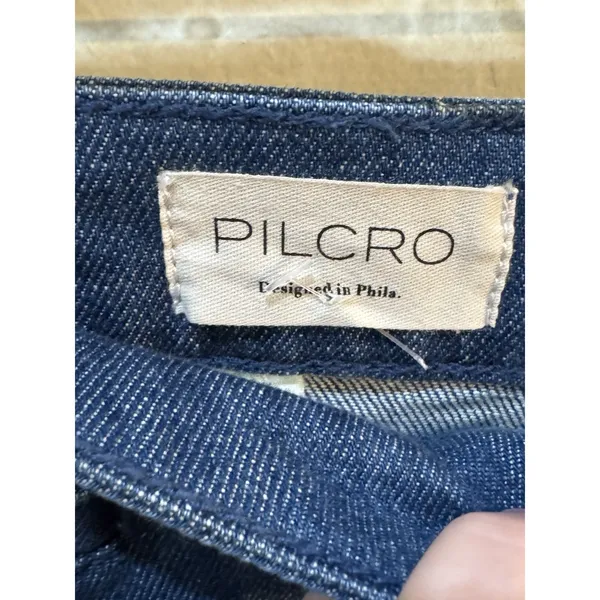 Pilcro Gaucho Pants Denim Jeans High Rise Wide Leg Cropped Size 32 - 16" Inseam - Image 4