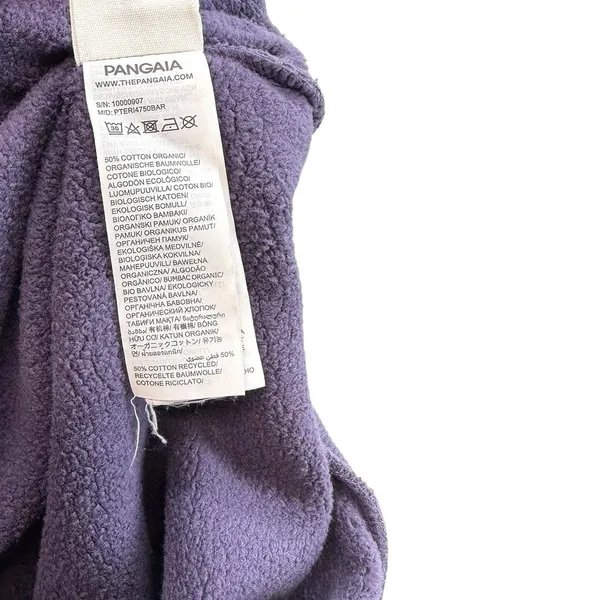 PANGAIA Purple Organic Cotton‎ Mock Neck Oversized Sweatshirt Size Small - Image 9