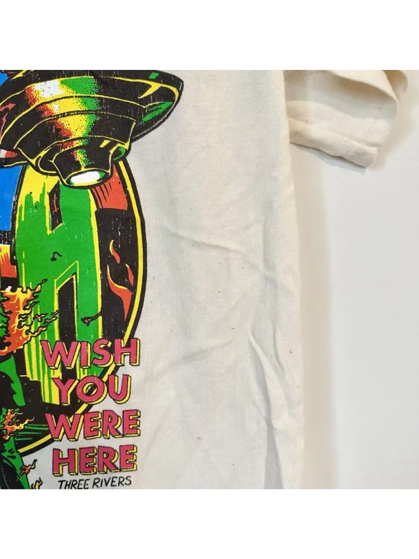 NEW Pink Floyd UFO Raw Hem Short Sleeve T-Shirt - Size: Small - Image 4