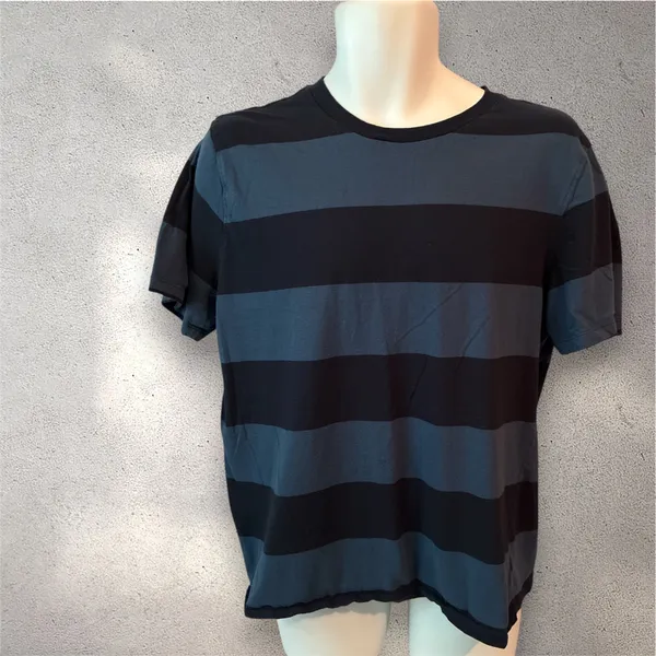 Old Navy Men Striped Short Sleeve Core Crew T Shirt Size Large Rugby Navy - Image 2