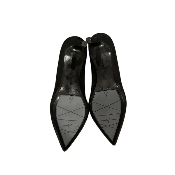 Aquatalia Black Embellished Rhinestone Pointed Toe Pumps Wedding Guest Shoes - Image 5
