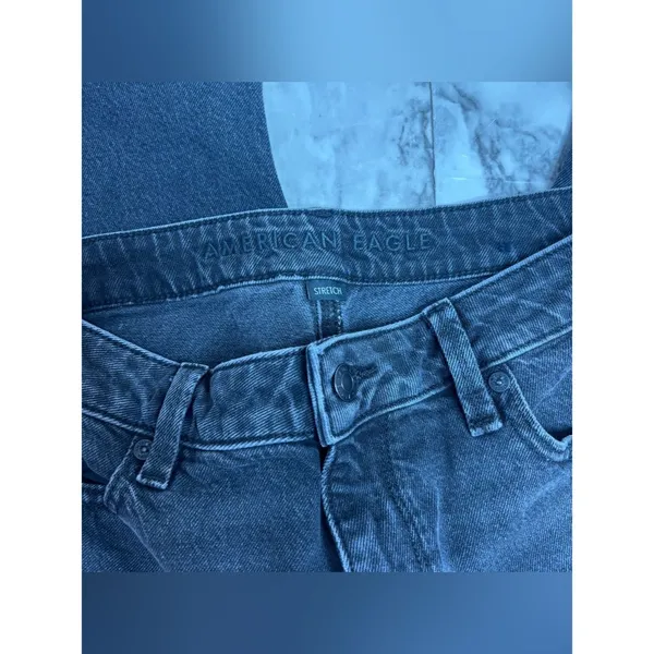 American Eagle Outfitters Black Denim Skinny Jeans high rise size 8 casual - Image 9