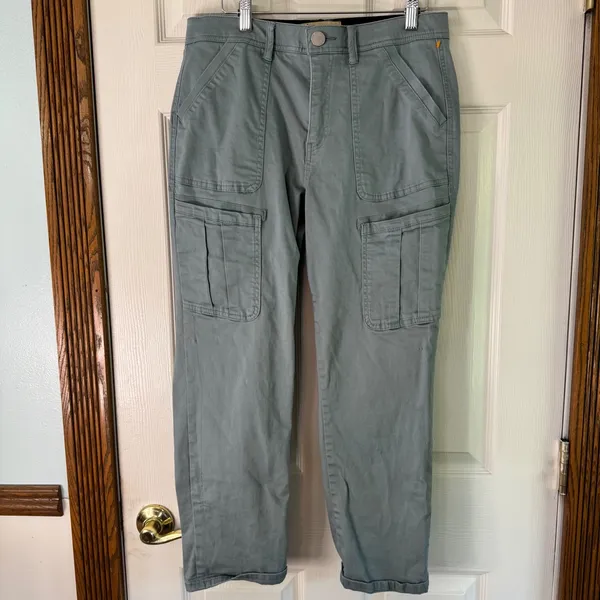 Democracy Cargo Pants‎ AB Tech Utility Stretch Green Size 10 - Image 8