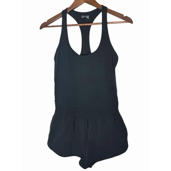 Offline by Aerie Real Me Hot Stuff Light Blue Athletic Romper Size Large - Image 3