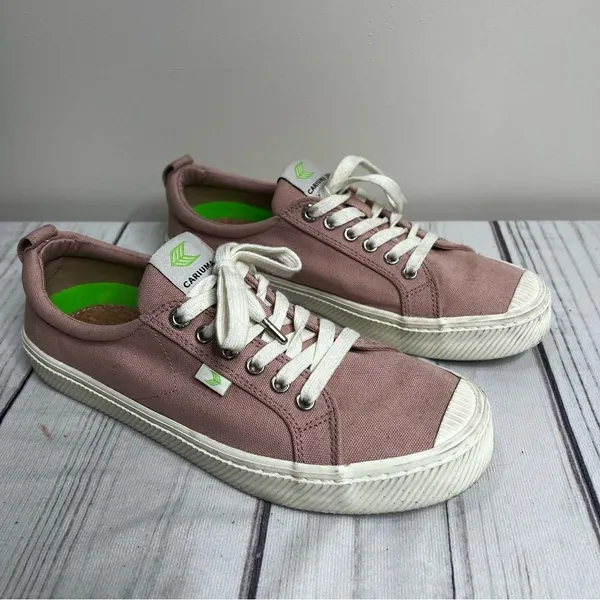 Cariuma OCA Low Rose Canvas Sneakers Shoes Unisex Sz Womens 10.5, Mens 9‎ - Image 2