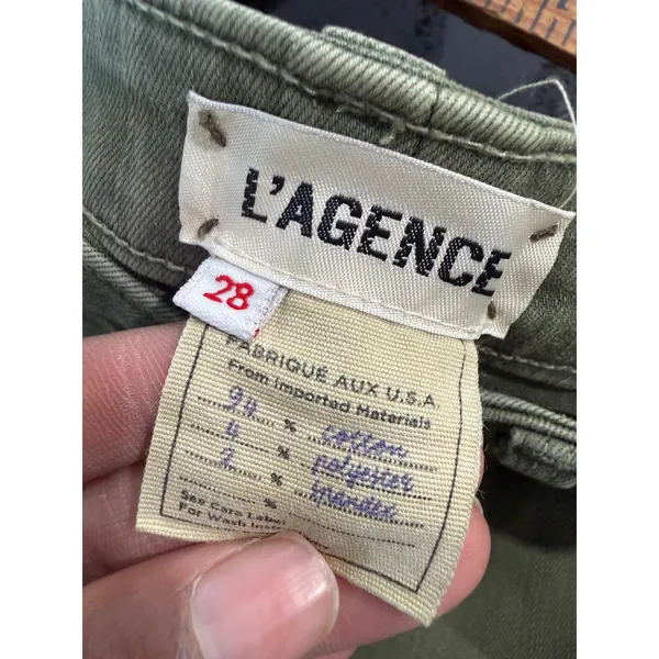 L'AGENCE Margot High Rise Skinny Jeans Picholine Green‎ 28 2294LMD Made in USA - Image 4