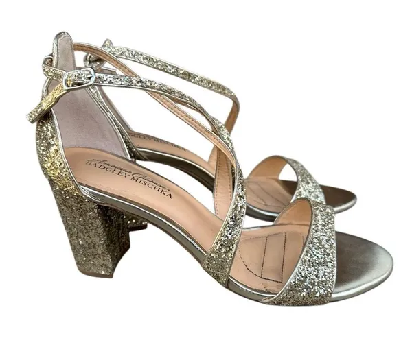 Badgley Mischka Jewel Cook Metallic Glitter Evening Shoe Formal Wedding Cocktail - Image 3