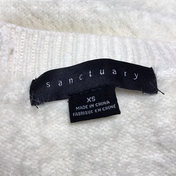 Sanctuary by Nordstrom White Cardigan XS Oversize Fluffy‎ Minimalist Clean Girl - Image 4
