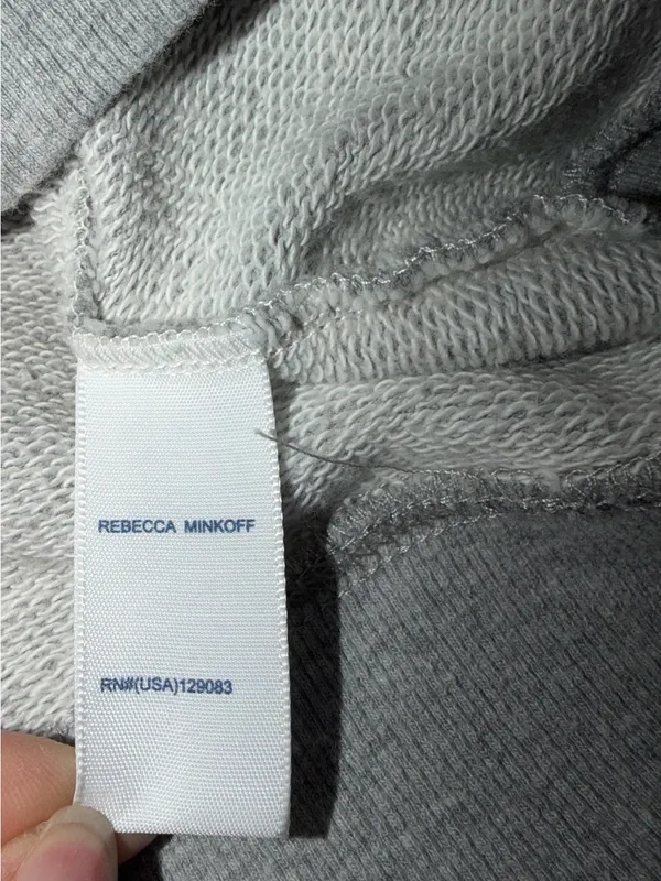 Rebecca Minkoff Evelyn Ruffle Heathered Sweatshirt Women’s Size-L - Image 3
