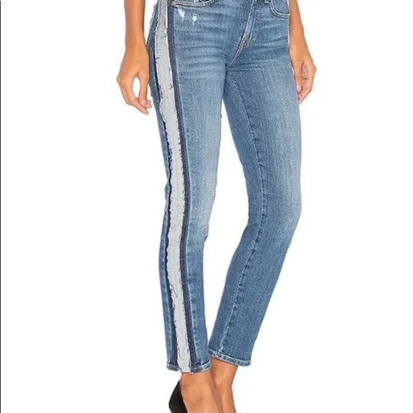 7 for all‎ mankind Roxanne Ankle Fray Jeans in Bright Houston Size 28 - Image 2