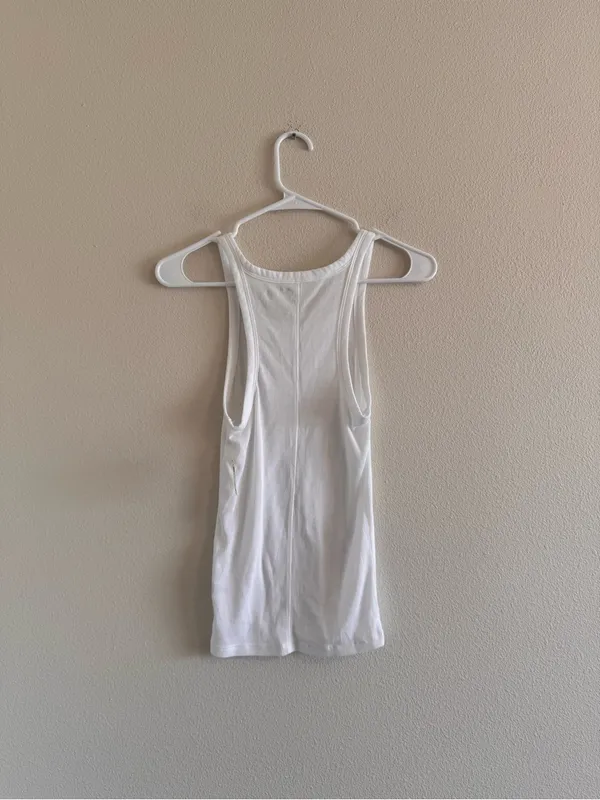 NWT aerie White Scoop Neck Tank Top - Image 3