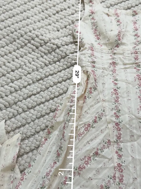 Cider Cotton Floral Square Neck Bowknot A-line Mini Dress - Image 4