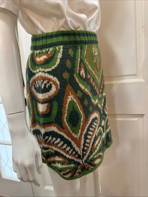Farm Rio Pinneaple Ikat Knit Mini Skirt Size Small - Image 7