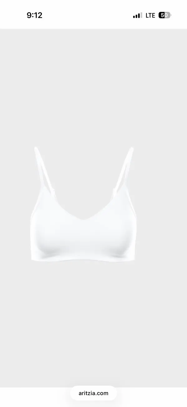 Aritzia Golden BUTTER Hold Tight Bra Top Bright White Size M - Image 8