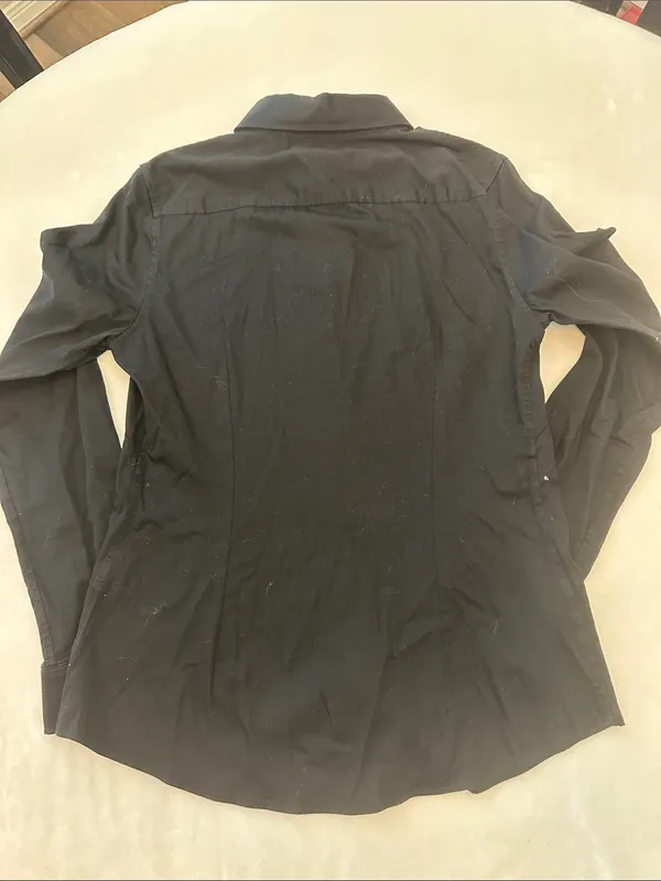 Banana Republic Black Long-Sleeve Button-Down Shirt - Image 4