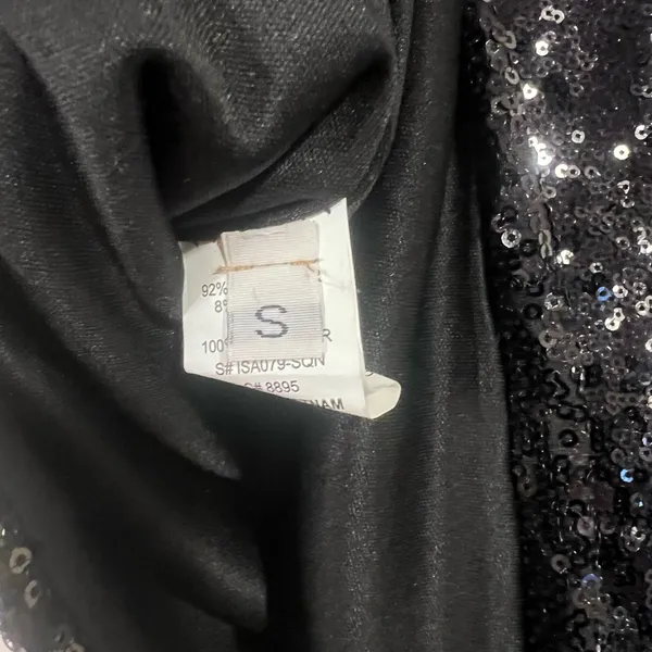 Black Sequin Pencil Skirt - Image 5