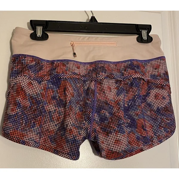 Lululemon Speed Up Shorts Women Size 4 Print Running‎ Athletic Zip Pocket - Image 3