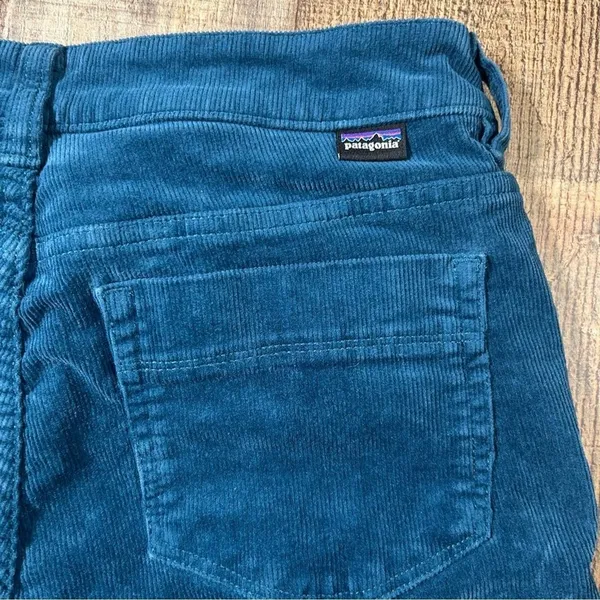 Patagonia Teal Blue Organic Cotton Corduroy Pants Women's 27 Short / 4 Straight - Image 7