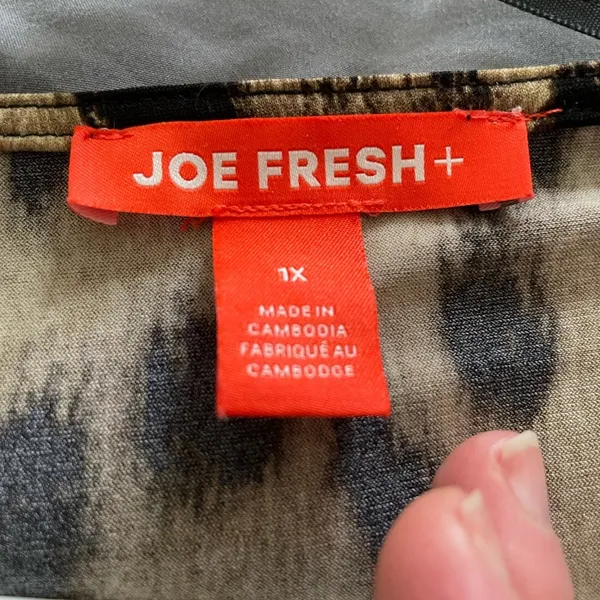Sleeveless Joe Fresh wrap top, leopard animal print, 1X, EUC - Image 4