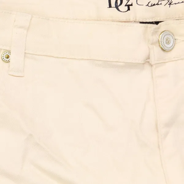 DG2 Print Hem Skinny Plus Size Petite Jeans Cream Off White 24WP - Image 4