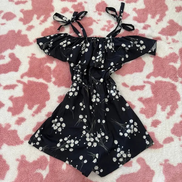 🌸 Coquette Floral Off-Shoulder Romper – Soft Girl Cottagecore Summer XS/S - Image 3