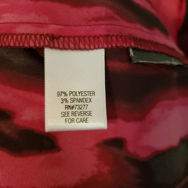 Vera Wang Simply Vera Dress Orange Pink Watercolor Sleeveless L - Image 6