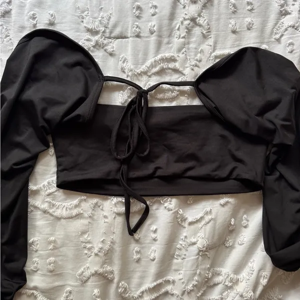 Never Worn Black S Crop Top And Skirt Set - Image 5
