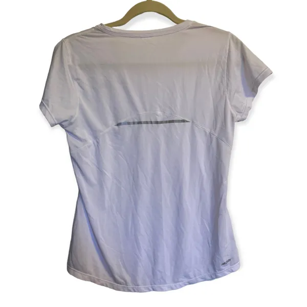 White Crew Neck Short Sleeve Active T-Shirt Size Medium - Image 3