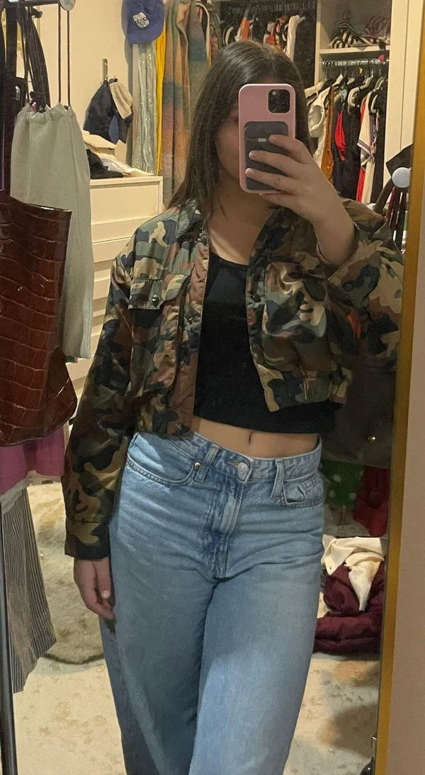 ZARA cropped Camo Puffer jacket - Image 5