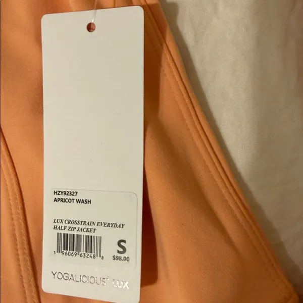 NEW WOMENS Yogalicious Peach Long Sleeve Sweatshirt S - Image 7