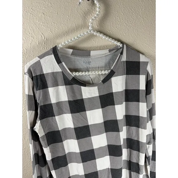 Kyte Baby Women’s Bamboo Pajama Set Size Small Matching Top Pants Plaid Gingham - Image 5