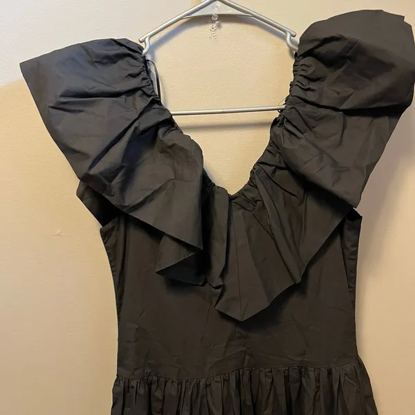 Pomander Place Tuckernuck‎ Black Tiered Ruffle Jo Dress Size XS Black - Image 4