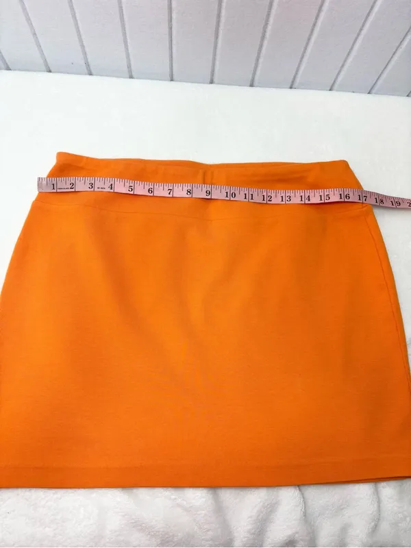 kenzie Vibrant Orange‎ Mini Skirt Size L - Image 4