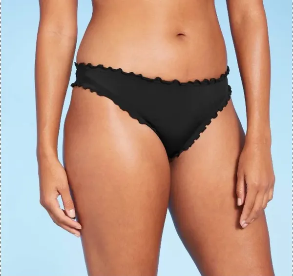 Black Bikini Set Shade & Shore ruffle pushup - Image 4