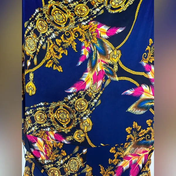 Unbranded Bohemian Floral Chain Print Jumpsuit Size Large - Image 2