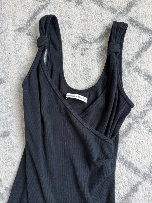 Abercrombie & Fitch Black Ribbed Tank Bodysuit - Image 2