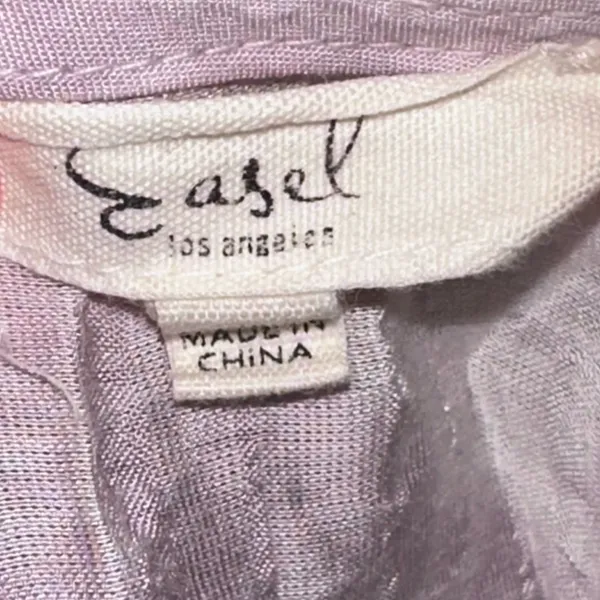 Easel Women's Kimono Purple‎ and White Marble Floor Length Size Small SS Beach - Image 9