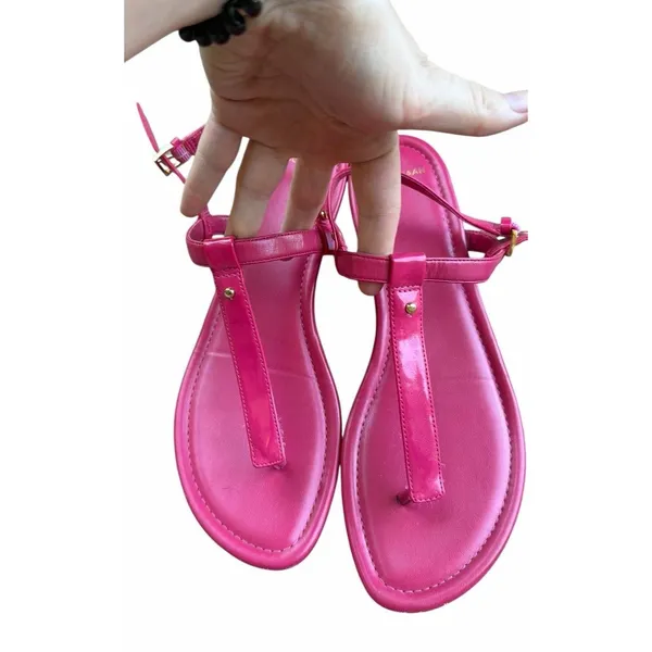 Cole Haan patent sandal Boardwalk Thong Electra pink raspberry Summer Flip Flop - Image 3