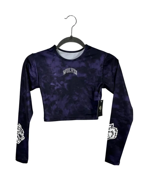 Darc Sport‎ Wolf Spirit Energy Crop Top Reaper Marble Purple Tie Dye XS Limited - Image 2