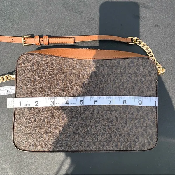 Michael Kors Jet Set Brown/Acorn Large Crossbody Purse - Image 7
