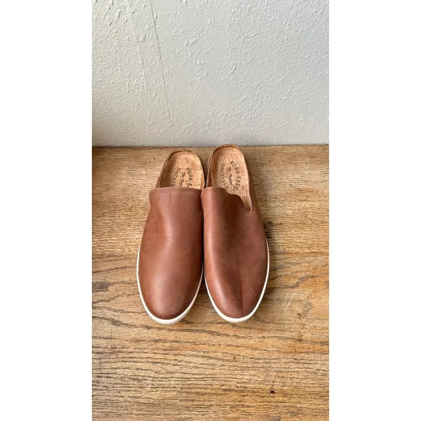 Kork-Ease Brown Leather Mule Sneakers Slip On Cork Footbed Womens 7.5M - Image 2