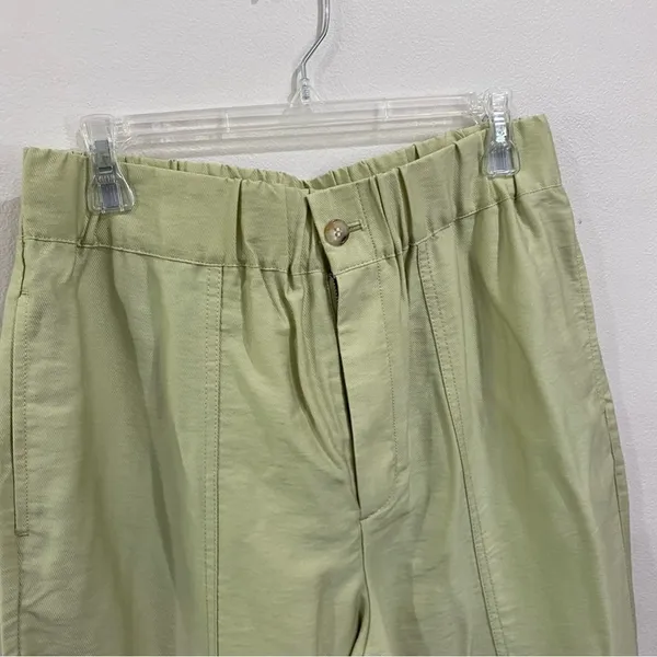 Madewell Tapered Huston Comfort Pull-On Crop Pants Green NWT Size‎ M - Image 5