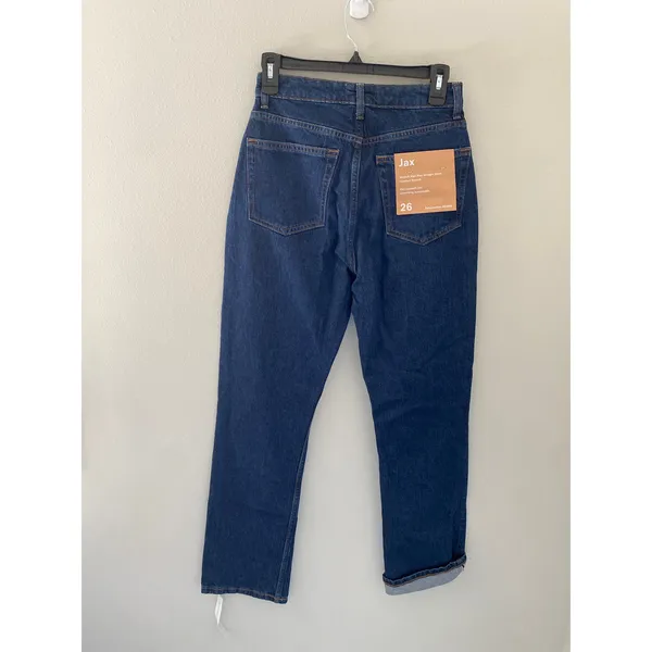 Reformation Jax Stretch High Rise Straight Jeans Size 26 - Image 3