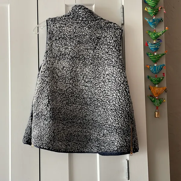 Reversible Sherpa Vest - Golden Hardware - Image 2