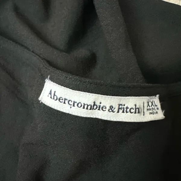 Abercrombie Best Dressed Black Sweetheart Crop Long Sleeve Blouse Size XXL - Image 3