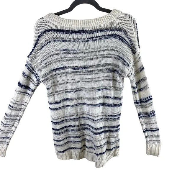 Calvin‎ Klein Jeans Striped Round Neck Long Sleeve Chunky Knit Sweater Size S - Image 2