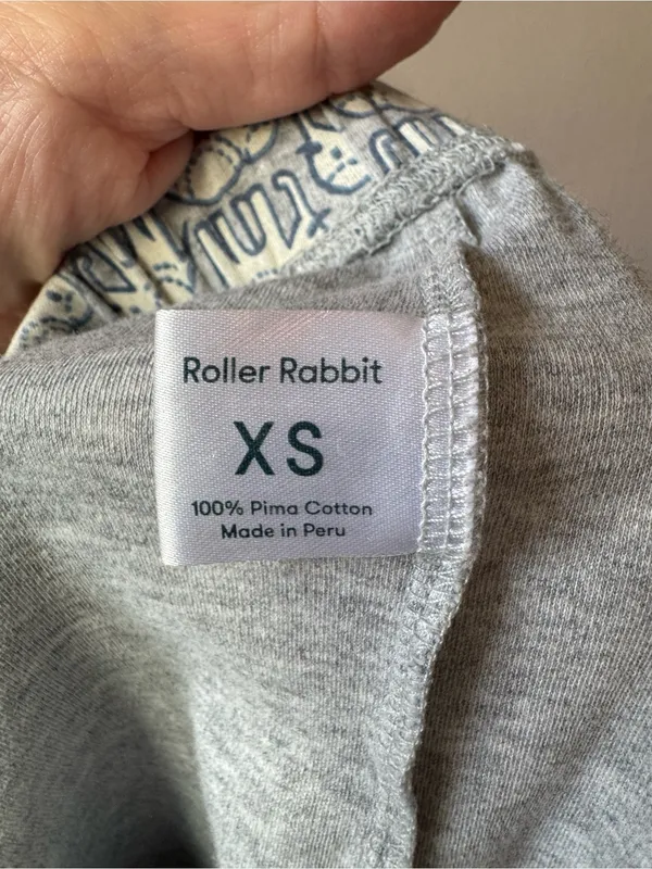 Roller Rabbit Women Hathi Elephant Print Polo Shorts Pima Cotton Pajama Set XS - Image 3