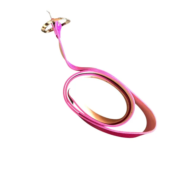 &‎ OTHER STORIES Snake Print Leather Belt Pink NWOT Small - Image 3