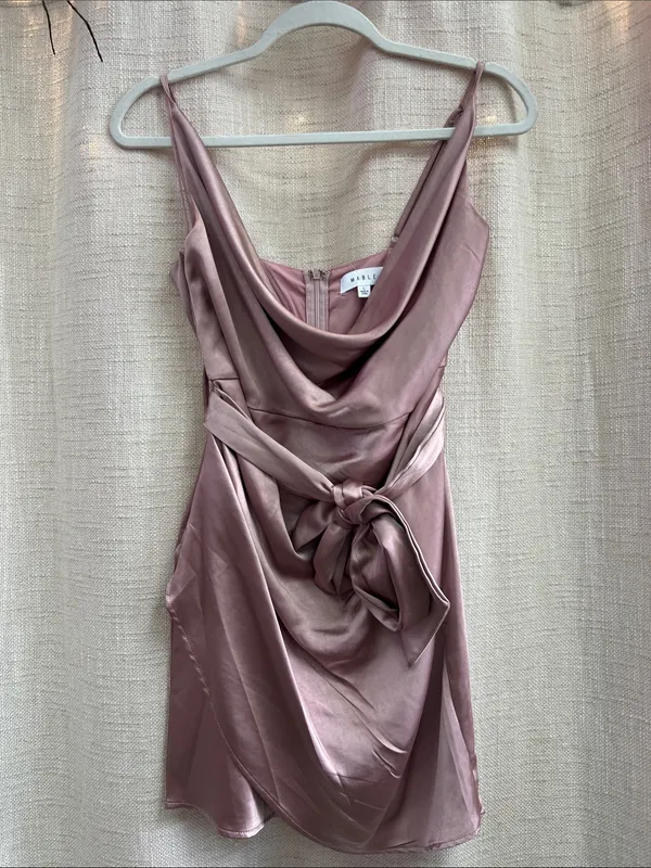 Cowl Neck Bodycon Dress Large - Image 3